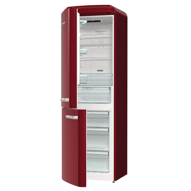 Gorenje - Kühl-/Gefrierkombination Kühl/Gefrierkombi ONRK 619 DR-L burgun Retrodesign