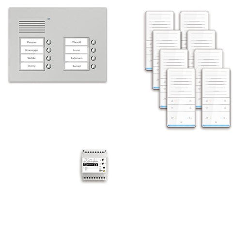 TCS Tür Control - Türsprech-Set audio:pack Unterputz f.8WE PAUF082/001 m. Außenstation PUK