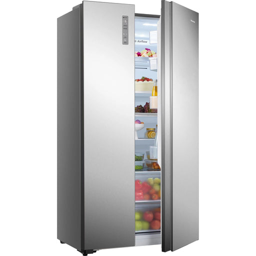 Hisense - Kühl-/Gefrierkombination Kühl/Gefrierkombi SbS RS677N4ACC steel look