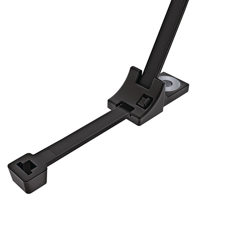 HellermannTyton - Kabelbinder Befestigungsbinder 156-00408(100) schwarz − 100 Stück