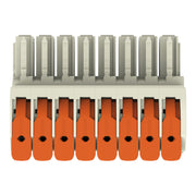 WAGO - Ein- und mehrpolige Klemmenleiste 1-Leiter-Federleiste 831-1108/000-004 Push-in CAGECLAMP,sw − 12 Stück