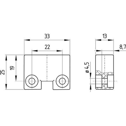 Schmersal - Betätiger für Positionsschalter mit getrenntem Betätiger Betätiger BPS 250 f. Positionsschalter − 1 Stück by Schm
