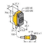 Turck - Einweg-Lichtschranke Opto-Sensor QS18VP6RBQ5 Einweglichtschranke