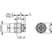 Telegärtner - Modularer Steckverbinder STX M12x1 EBB X-kod. 100007548 Cat.6A(IEC) − 10 Stück