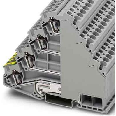 Phoenix Contact - Durchgangs-Reihenklemme Installations-Etagenklemme ST 4-PE/3L − 50 Stück