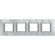 Legrand (BT) - Abdeckrahmen Axolute Rahmen hor.4-fach HA4802M4HHC alu grau