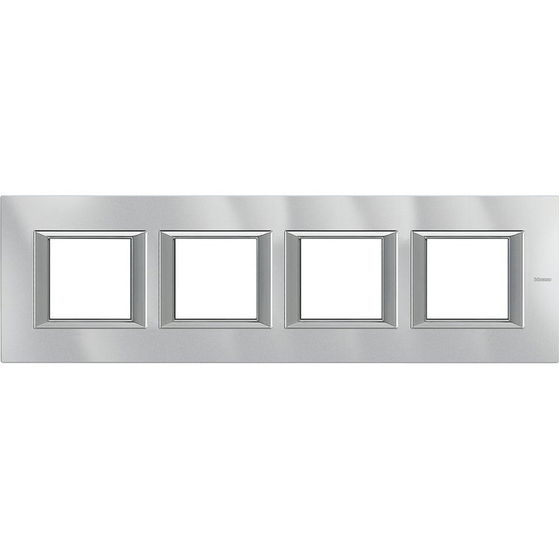 Legrand (BT) - Abdeckrahmen Axolute Rahmen hor.4-fach HA4802M4HHC alu grau