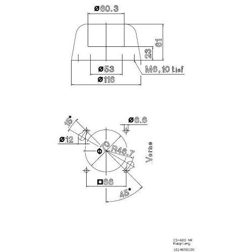 Bernstein - Komponente für die Aufstellung/Anreihtechnik (Schaltschrank) Kupplung Gehäuseanbindung 1014050100 CS-600 NR