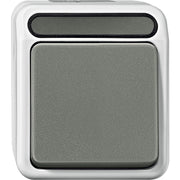 Merten - Taster Wechseltaster N-Klemme MEG3156-8029 1-polig, lichtgrau