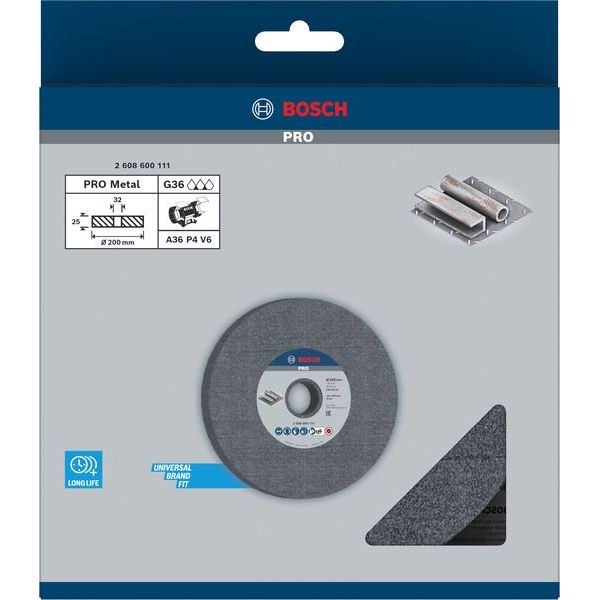 Bosch - Trenn-/Schleifscheibe PRO Metal Schleifscheibe, 2608600111 200 x 25 x 32 mm G36