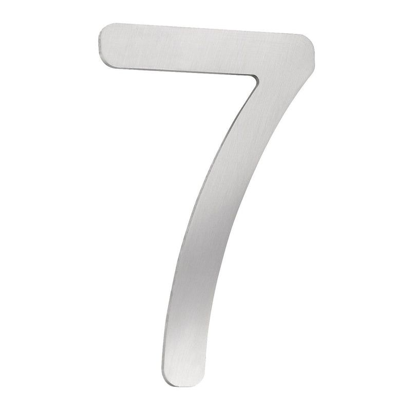 CMD Creativ - Beschriftung Buchstaben/Zahlen Hausnummer 7 Klein HN-7 Edelstahl, 16 cm
