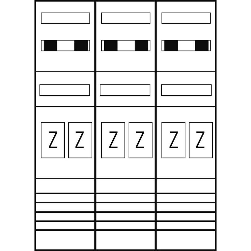 ABN - Zählerfeld Zählerplatz EZ37160 eHZ 6Z