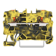 WAGO - Durchgangs-Reihenklemme 2-Leiter-Durchgangsklemme 2204-1201/000-053 Drücker,4mm²,dgr-ge − 50 Stück