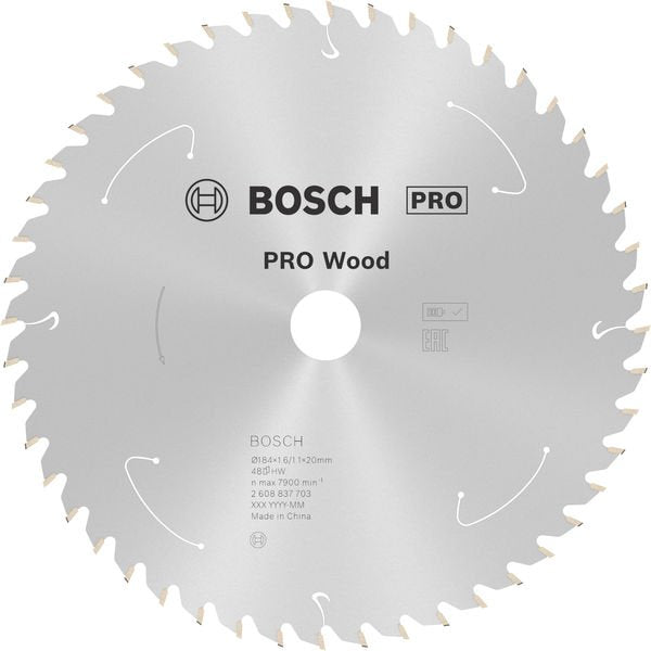 Bosch - Kreissägeblatt PRO Wood cordless 2608837703 Kreissägeblatt 184 x