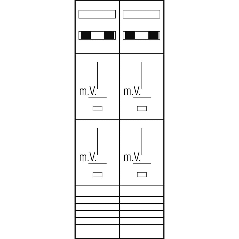 ABN - Zählerfeld Zählerplatz Z29740 3Pkt 4Z