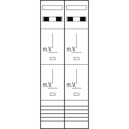 ABN - Zählerfeld Zählerplatz Z29740 3Pkt 4Z