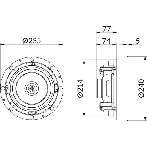 WHD - Lautsprecher Design-Lautsprecher R2408SLws 2-Wege,40W,8Ohm