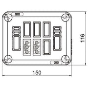 OBO Bettermann - Deckel für Dose/Gehäuse für Montage auf der Wand/Decke Steckbarer Deckel D01 2x3p WD für Abzweigkasten, b