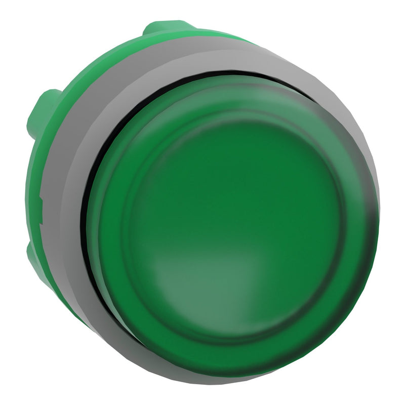 Schneider Electric - Frontelement für Drucktaster Leuchtdrucktaster ZB5AW133C0 grün, 22mm, in grau