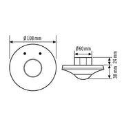 ESYLUX - Bussystem-Bewegungsmelder Decken-Präsenzmelder ws PD-ATMO 360i/8 A KNX 360Grad,UP,KNX,FB