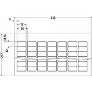 Phoenix Contact - Kennzeichnungsmaterial Gerätemarkierung BMKL 12X12 WH für Laserdrucker − 10 Stück