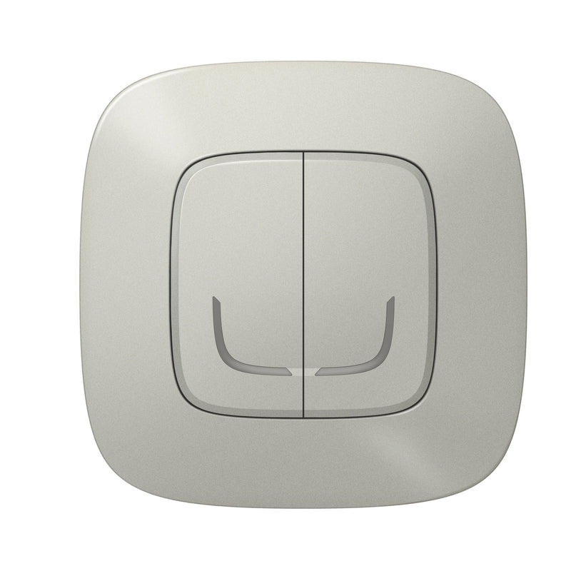Legrand - Funksender Wandsender 2-Fach Legrand 752787 Aluminium
