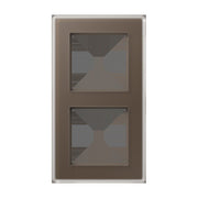 Jung - Abdeckrahmen Glasrahmen 2fach AV 582 GLM MO mokka (Glas)