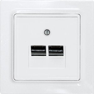 Eltako - Einsatz/Abdeckung für Kommunikationstechnik UAE/IAE-Abdeckung UAE55E/2-pm polarweiß matt