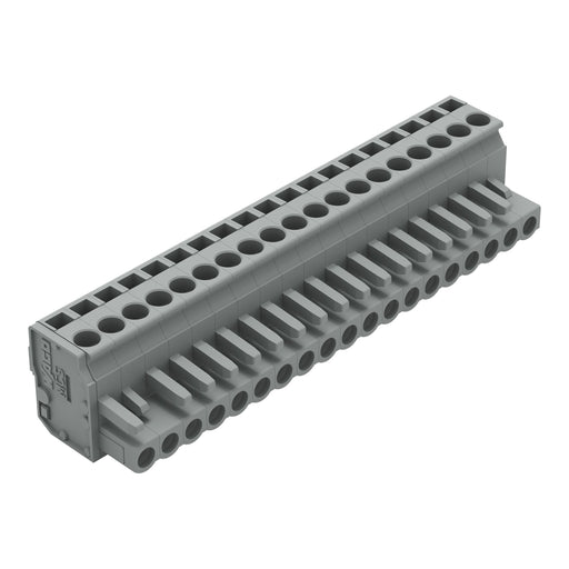WAGO - Kabelsteckverbinder für Leiterplattensteckverbinder 1-Leiter Federleiste 232-219/026-000 CAGECLAMP 2,5mm²,gr − 10 Stück