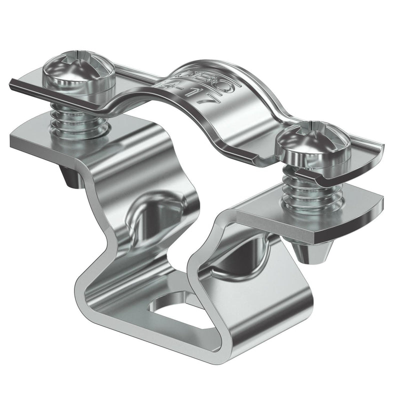 OBO Bettermann - Befestigungsschelle für Kabel/Rohre Abstandschelle ASL 733 17 ALU mit Langloch 14-17mm − 25 Stück