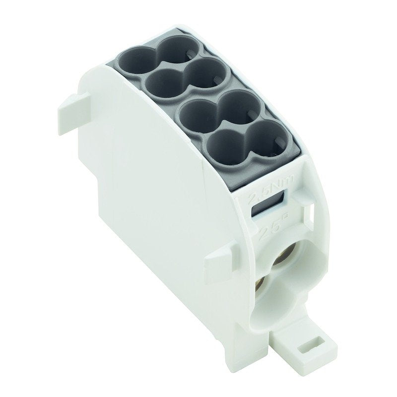 Weidmüller - Durchgangs-Reihenklemme Hauptleitungsabzweigklemme WPD 101 2X25/2X16 BK W-Reihe, TS 35 − 5 Stück