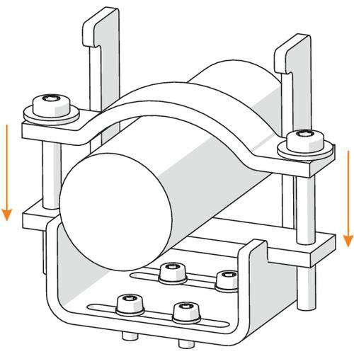 Stahl - Zubehör/Ersatzteile für Niederspannungs-Schalttechnik Zugentlastung 8169C1 f.D37- 64