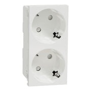 Schneider Electric - Steckdose Doppelsteckdose OL45 Unica NU306618 Berührungsschutz 16A