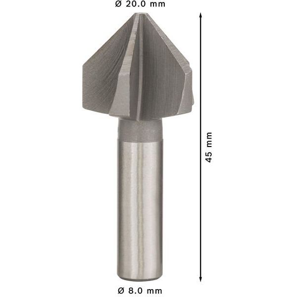 Bosch - Versenkbohrer PRO Steel HSS Kegelsenker, 2608596373 20 x 45 mm, M10