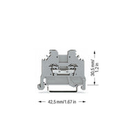 WAGO - Durchgangs-Reihenklemme Durchgangsklemme 279-101 2-L. 0,08-1,5mmq gr − 100 Stück