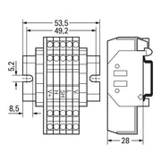 WAGO GmbH & Co. KG - Bussystem-Anschluss-/Abzweigklemme Abzweigeinheit 810-901/000-001
