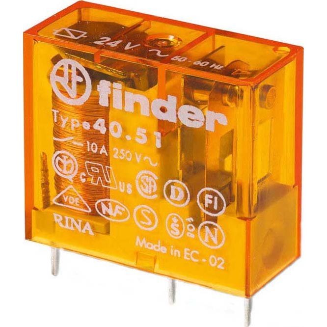 Finder - Schaltrelais Relais 40.51.8.024.0001 1W, 10A − 50 Stück