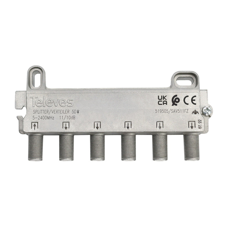 Televes - Abzweiger und Verteiler 5f SAV511FZ 10 dB, 5-2400 MHz