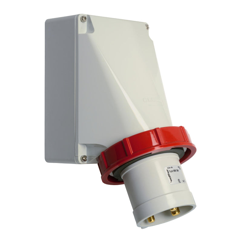 Walther Werke - CEE-Gerätestecker (IEC 60309) Wandgerätestecker 63A 668304 3P 110V 4h IP67