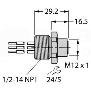 Turck - Zubehör/Ersatzteile für Niederspannungs-Schalttechnik Einbauflansch FKV48-0.3M #6611025