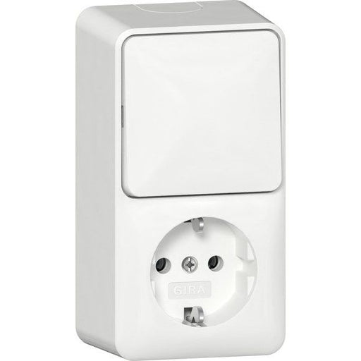Gira - Schalter-/Steckdosenkombination Kombi AusWe/SCHUKO senkr. 417613 u.Montagepl. AP rws