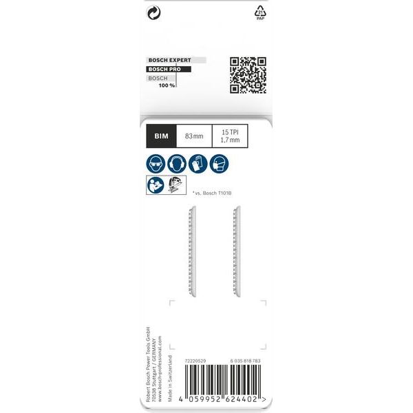 Bosch - Stichsägeblatt PRO Laminate clean T101BIF 2608655091VE(2) Stichsägeblatt 83 mm − 10 Packung