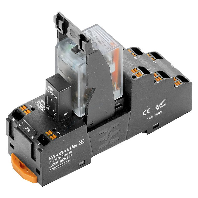 Weidmüller - Schaltrelais Koppelrelais 24VDC DRMKITP 24VDC 2CO LD 2 Wechsler − 10 Stück