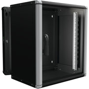 Enoc - Netzwerkgehäuse Wandschrank 12HE 3tlg. sw Wr2 12-65-S 19"600x500x668mm
