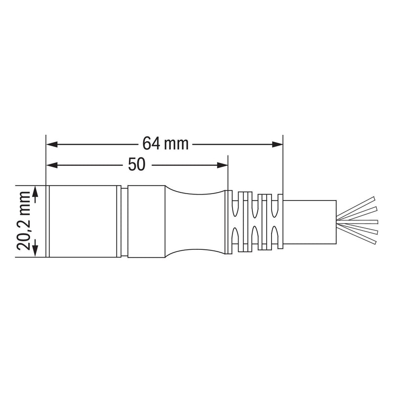 WAGO - Konfektioniertes Sensor-Aktor-Kabel Verbindungskabel 14-polig 756-3205/140-050 Länge 5 m,schwarz − 1 Stück