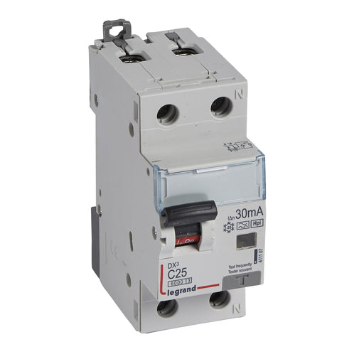Legrand - Kombination FI-Schalter/Leitungsschutzschalter FI/LS-Schalter Legrand 411107 C-Charakt., 25A, 6kA