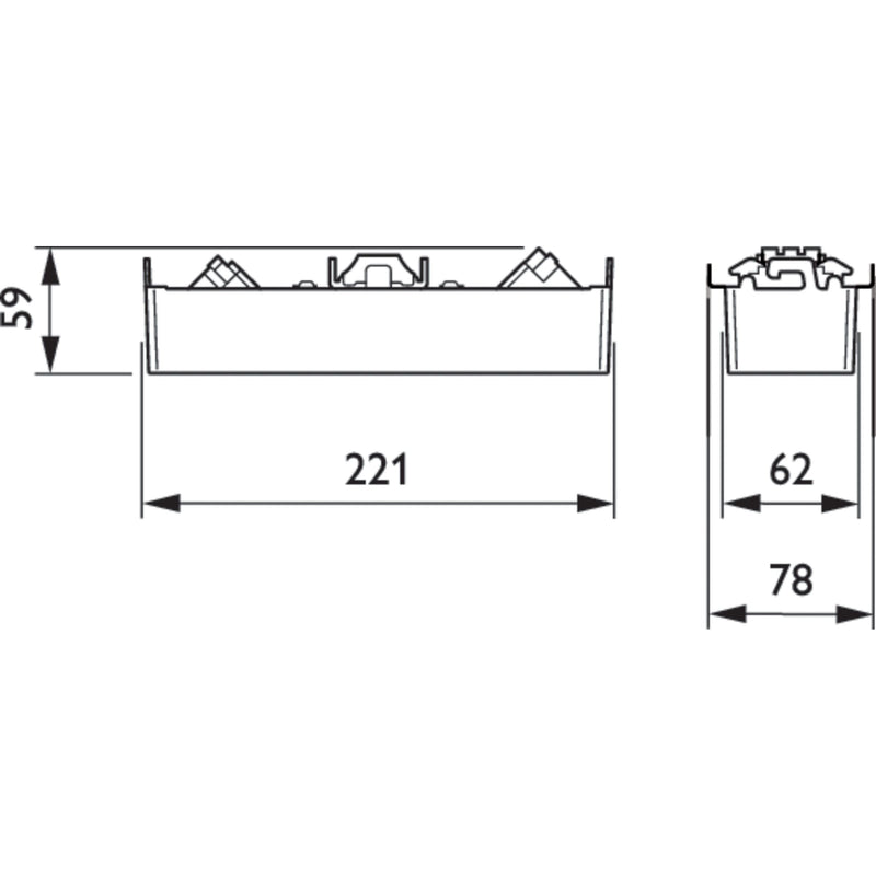 Philips Lighting - Mechanisches Zubehör/Ersatzteile für Leuchten Steckdosenelement LL500Z MOD #99842700