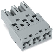 WAGO - Steckverbinder für steckbare Gebäudeinstallation Stecker 770-253 3pol.o.Zugentlast.gr − 100 Stück