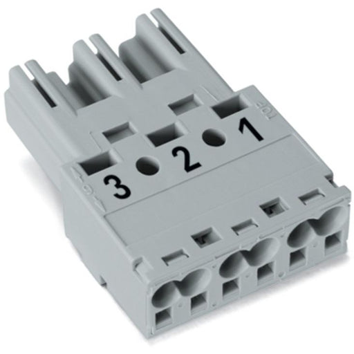 WAGO - Steckverbinder für steckbare Gebäudeinstallation Stecker 770-253 3pol.o.Zugentlast.gr − 100 Stück