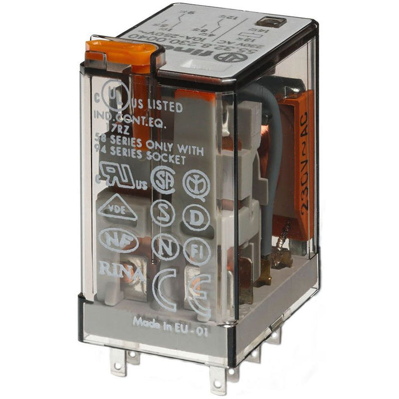 Finder - Schaltrelais Relais 55.32.8.110.0040 2W, 10A − 10 Stück